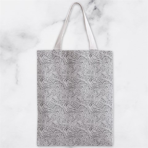 Light Grey Snake Zipper Classic Tote Bag from ArtsNow.com Back
