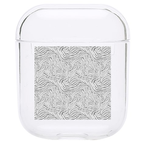 Light Grey Snake Hard PC AirPods 1/2 Case from ArtsNow.com Front