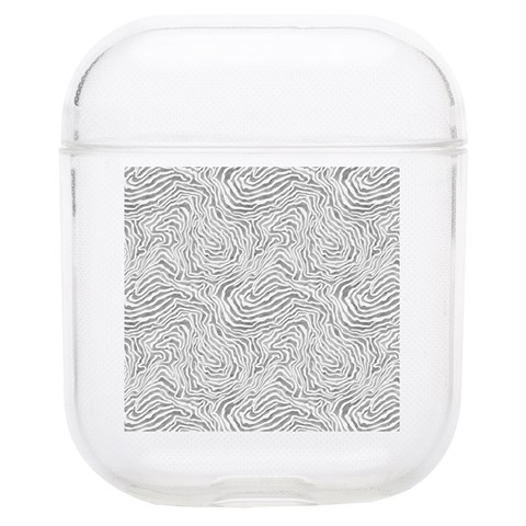 Light Grey Snake Soft TPU AirPods 1/2 Case from ArtsNow.com Front