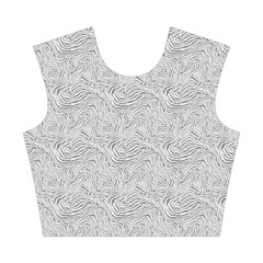 Light Grey Snake Cotton Crop Top from ArtsNow.com Front