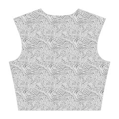 Light Grey Snake Cotton Crop Top from ArtsNow.com Back