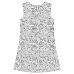 Light Grey Snake Kids  Short Sleeve Velvet Dress from ArtsNow.com Back