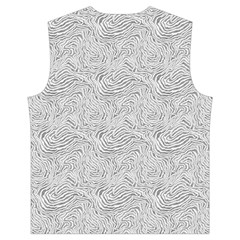 Light Grey Snake Men s High Neck Button Up Puffer Vest from ArtsNow.com Back