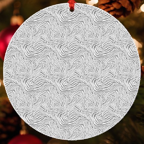 Light Grey Snake UV Print Acrylic Ornament Round from ArtsNow.com Front