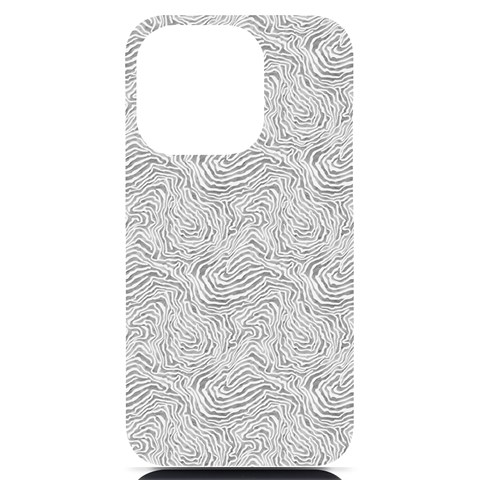 Light Grey Snake iPhone 14 Pro Black UV Print PC Hardshell Case from ArtsNow.com Front