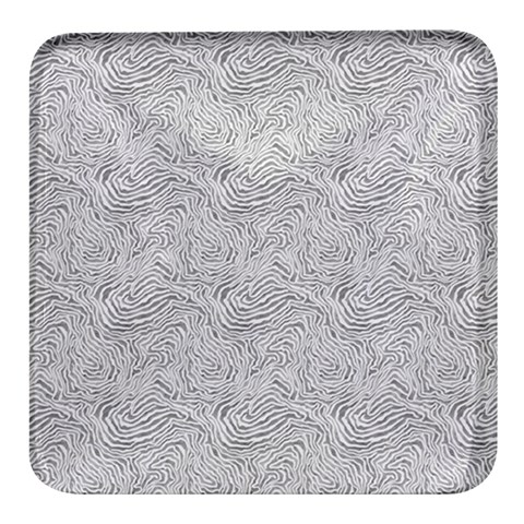 Light Grey Snake Square Glass Fridge Magnet (4 pack) from ArtsNow.com Front