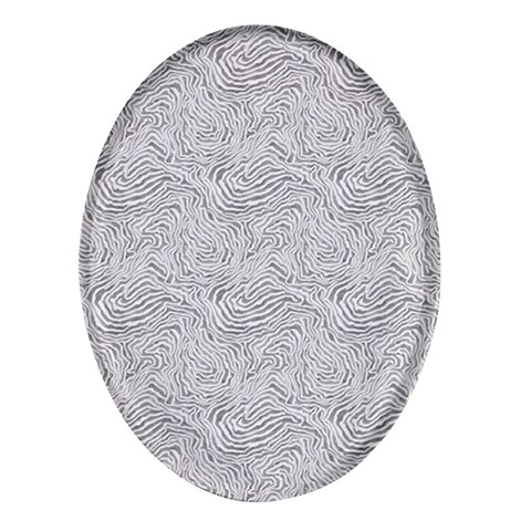 Light Grey Snake Oval Glass Fridge Magnet (4 pack) from ArtsNow.com Front