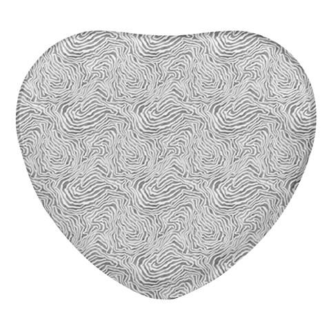 Light Grey Snake Heart Glass Fridge Magnet (4 pack) from ArtsNow.com Front