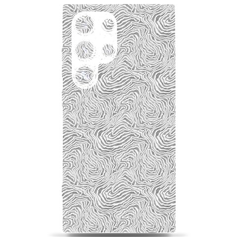 Light Grey Snake Samsung Galaxy S24 Ultra 6.9 Inch Black TPU UV Case from ArtsNow.com Front