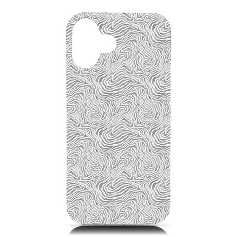Light Grey Snake iPhone 16 Plus Black UV Print PC Hardshell Case from ArtsNow.com Front