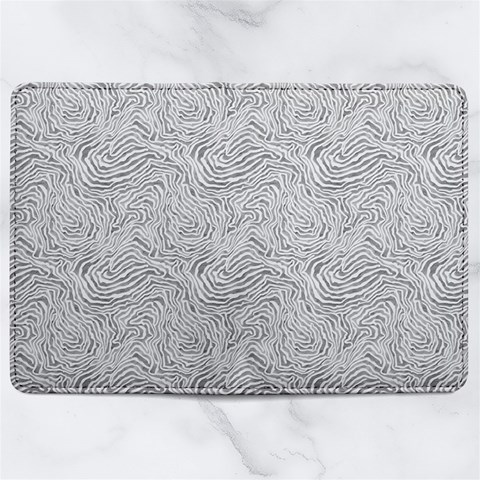 Light Grey Snake Microfiber PU Leather Passport Holder from ArtsNow.com Full