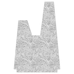 Light Grey Snake Japanese Wrist Knot Bag from ArtsNow.com Back Inisde