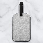 Light Grey Snake Nappa Leather Luggage Tag Rectangle