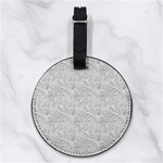 Light Grey Snake Nappa Leather Luggage Tag Round