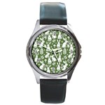 Easter bunny pattern Round Metal Watch