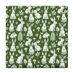 Easter bunny pattern Tile Coaster