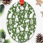 Easter bunny pattern Ornament (Oval)