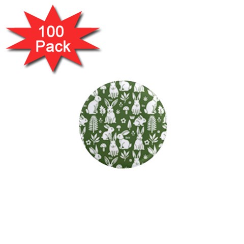 Easter bunny pattern 1  Mini Magnets (100 pack)  from ArtsNow.com Front