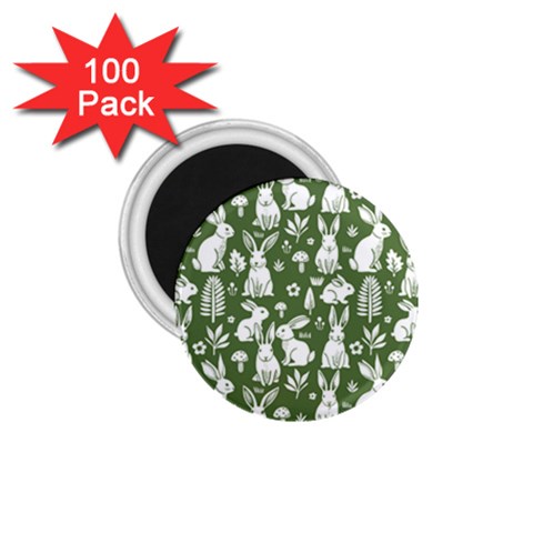 Easter bunny pattern 1.75  Magnets (100 pack)  from ArtsNow.com Front