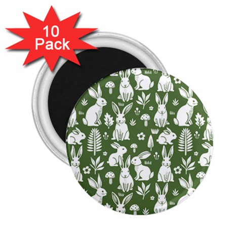 Easter bunny pattern 2.25  Magnets (10 pack)  from ArtsNow.com Front