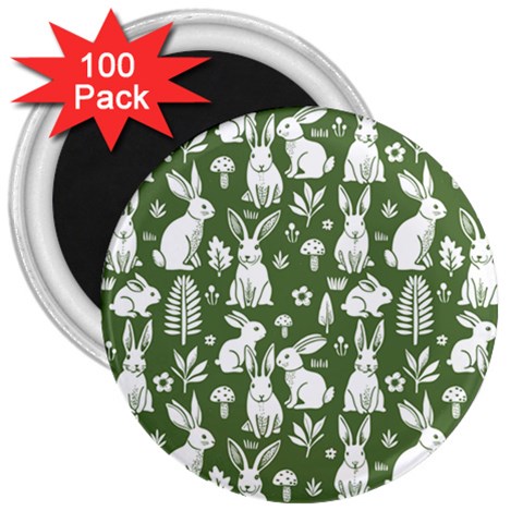 Easter bunny pattern 3  Magnets (100 pack) from ArtsNow.com Front
