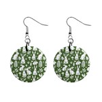 Easter bunny pattern Mini Button Earrings
