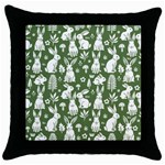Easter bunny pattern Throw Pillow Case (Black)