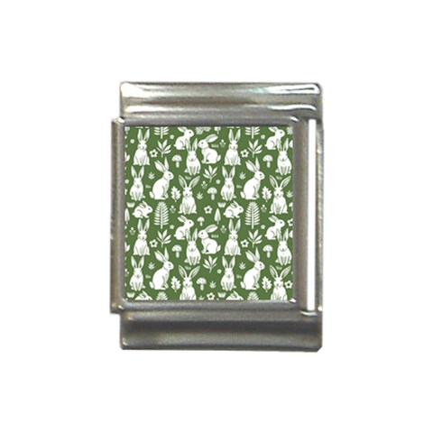 Easter bunny pattern Italian Charm (13mm) from ArtsNow.com Front