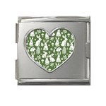 Easter bunny pattern Mega Link Heart Italian Charm (18mm)