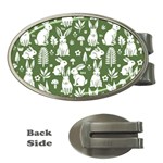 Easter bunny pattern Money Clips (Oval) 