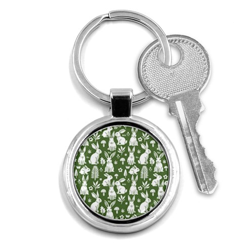 Easter bunny pattern Key Chain (Round) from ArtsNow.com Front