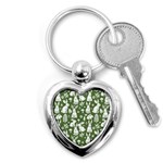 Easter bunny pattern Key Chain (Heart)