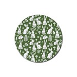 Easter bunny pattern Rubber Round Coaster (4 pack)