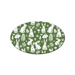 Easter bunny pattern Sticker (Oval)