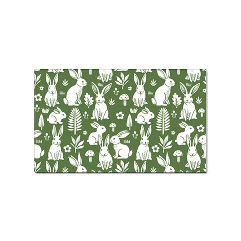 Easter bunny pattern Sticker (Rectangular) from ArtsNow.com Front