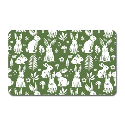 Easter bunny pattern Magnet (Rectangular) from ArtsNow.com Front