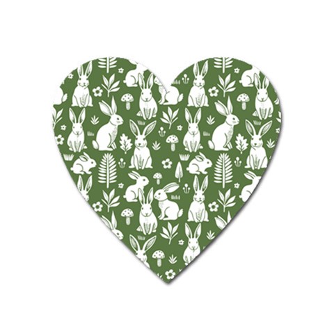 Easter bunny pattern Heart Magnet from ArtsNow.com Front