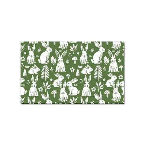Easter bunny pattern Sticker Rectangular (100 pack) from ArtsNow.com Front