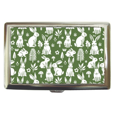 Easter bunny pattern Cigarette Money Case from ArtsNow.com Front