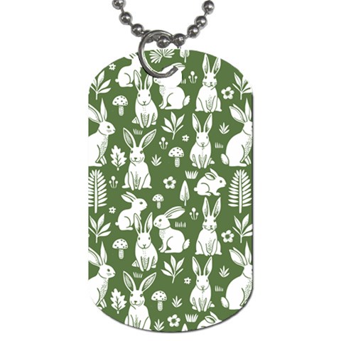 Easter bunny pattern Dog Tag (Two Sides) from ArtsNow.com Front