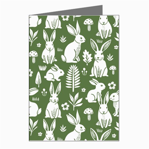 Easter bunny pattern Greeting Card from ArtsNow.com Left