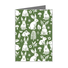 Easter bunny pattern Mini Greeting Card from ArtsNow.com Left