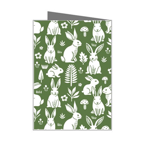 Easter bunny pattern Mini Greeting Card from ArtsNow.com Right