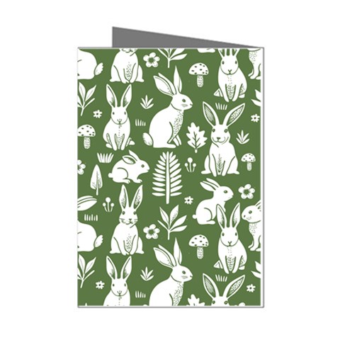 Easter bunny pattern Mini Greeting Cards (Pkg of 8) from ArtsNow.com Left