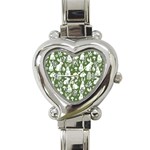 Easter bunny pattern Heart Italian Charm Watch