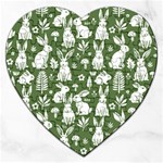 Easter bunny pattern Jigsaw Puzzle (Heart)