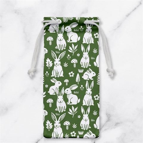 Easter bunny pattern Jewelry Bag from ArtsNow.com Front