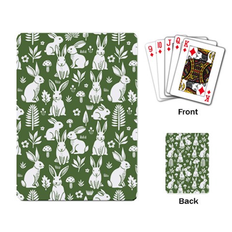 Easter bunny pattern Playing Cards Single Design (Rectangle) from ArtsNow.com Back