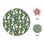 Easter bunny pattern Playing Cards Single Design (Round)