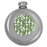 Easter bunny pattern Round Hip Flask (5 oz)